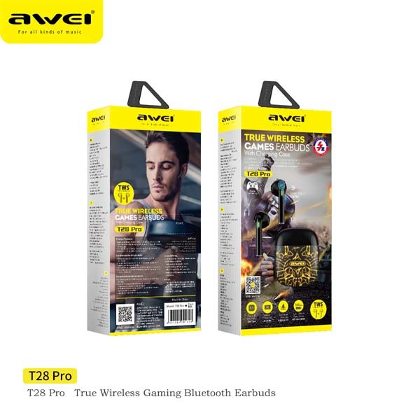 Awei T28 Pro RGB Gaming Earbuds 1